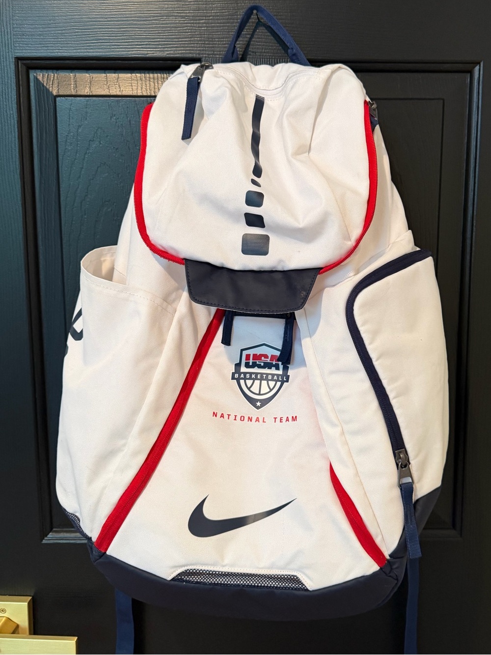 Nike USA Basketball National Team Backpack White Red Navy Athletic Travel Bag